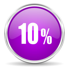 10 percent pink glossy icon