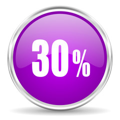 30 percent pink glossy icon