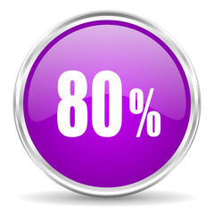 80 percent pink glossy icon