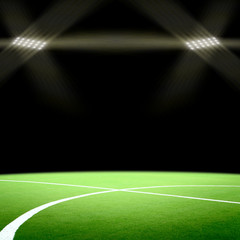 Obraz na płótnie Canvas soccer stadium with the bright lights