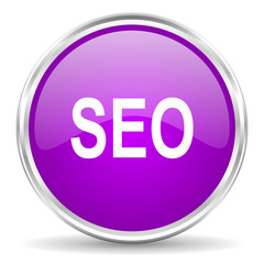 seo pink glossy icon