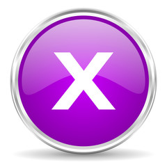 Obraz premium cancel pink glossy icon