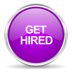 get hired pink glossy icon
