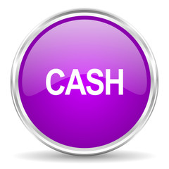 cash pink glossy icon