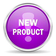 new product pink glossy icon