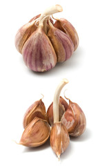 garlic isolated on white
