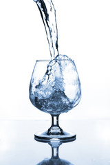 wine glass with water