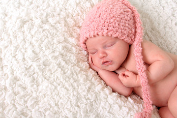 Fototapeta na wymiar Newborn girl