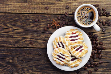Fototapeta premium Cup of coffee and cookies