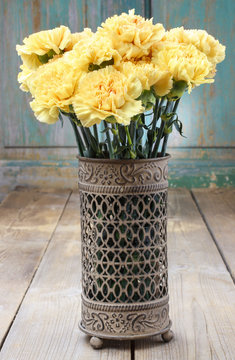 Bouquet Of Yellow Carnations