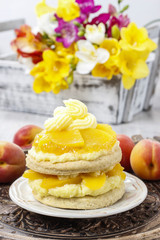Layer peach cake