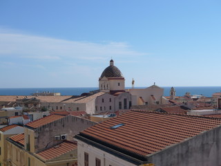 roofs of alghero, sardinia, italy