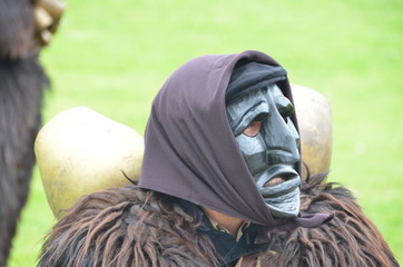 mamuthones, traditional sardinian costume
