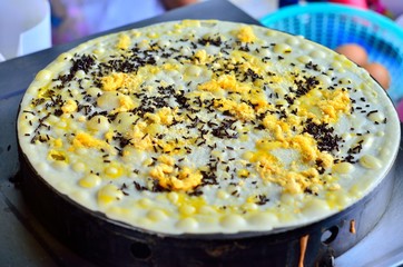 Crepes are made on the stove