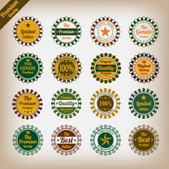 Vintage premium quality labels set.