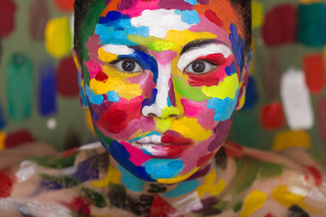 Woman with faceart