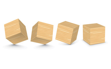 Vector wooden blocks