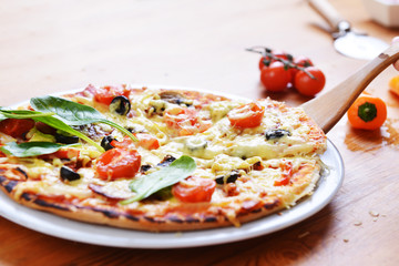 baked pizza