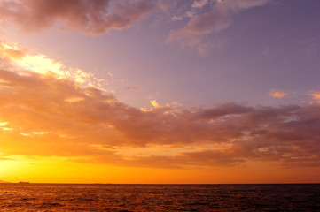 Naklejka na ściany i meble Sea Sunset Background