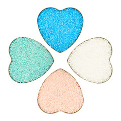 Obraz premium Heart shaped box filled with salt