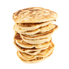 Stack of pancakes isolated