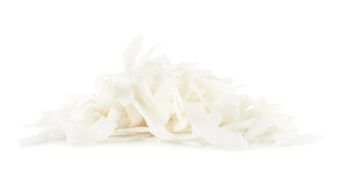 Pile of coconut's chips isolated