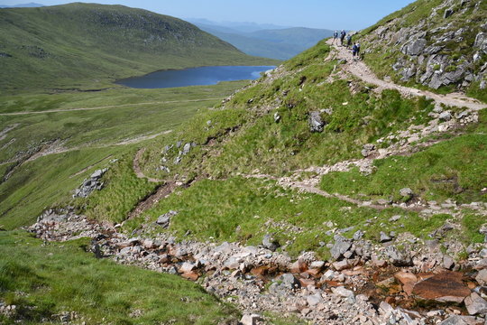 Path to Ben Nevis - the highest mountain in UK
