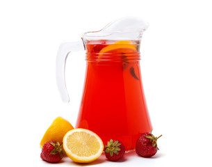 Homemade strawberry lemonade