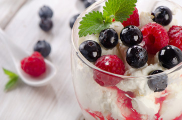 Dessert with berries
