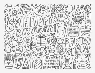 Doodle Birthday party background
