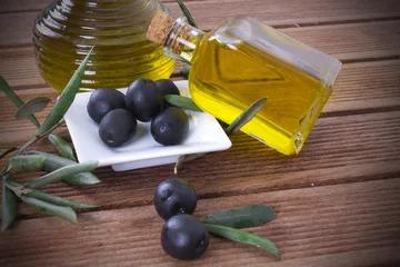 Foto op Plexiglas olives with background © tetxu