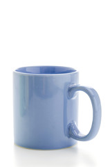 Color mug isolated on white