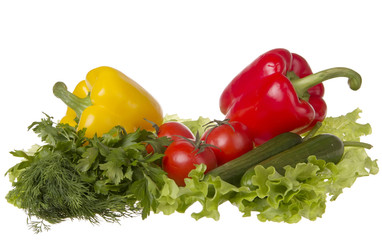 Still life with fresh vegetables