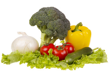 Still life with fresh vegetables