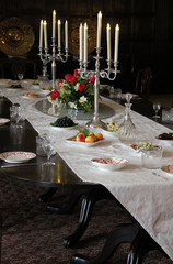 A Classical Layout for a Large Dining Table.