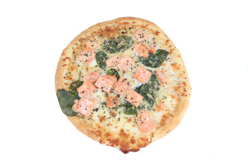 pizza au saumon