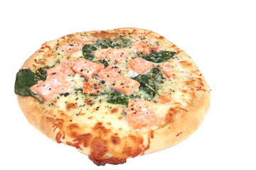 pizza au saumon