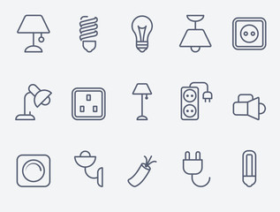 Electric accessories icons