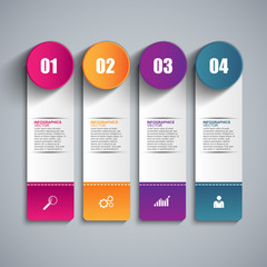 Abstract 3D paper Infographic
