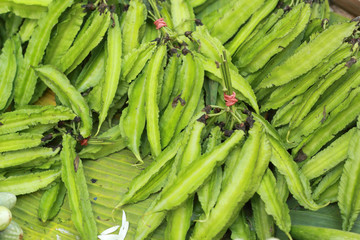 Fototapeta premium green bean in the market