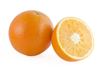 Orange fruit isolated on white background