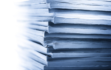 Stack of old magazines