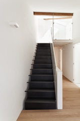 beautiful modern loft, view of the staircase