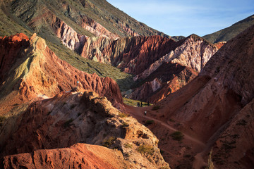 Colored mountain in Purmamarca, Jujuy Argentina