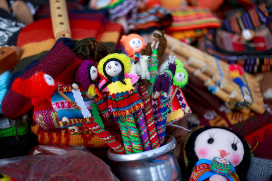 Crafts and souvenirs in Purmamarca, in the colourful valley of Q