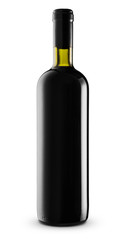 Bottle red wine -Clipping Path