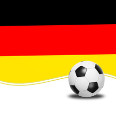 Fußball / Hintergrund mit Deutschlandflagge