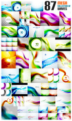 Mega collection of wave abstract backgrounds