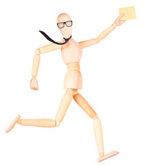wooden Dummy with envelope