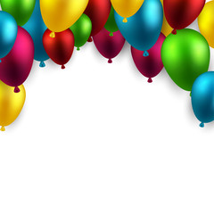 Celebrate arch background with balloons.